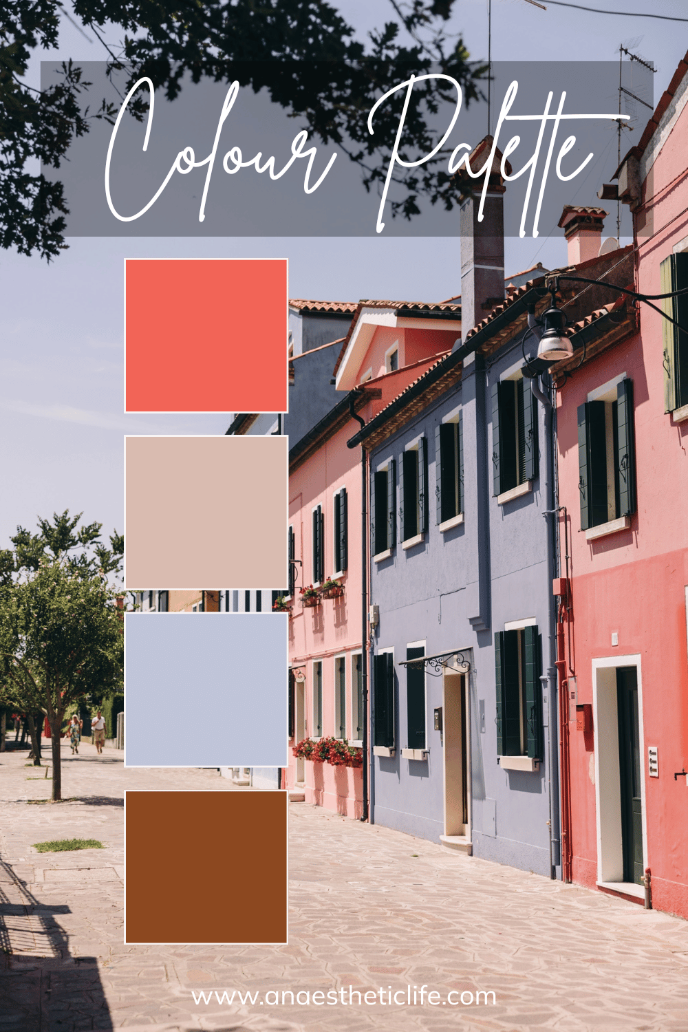 Color palette inspired by houses in Italy