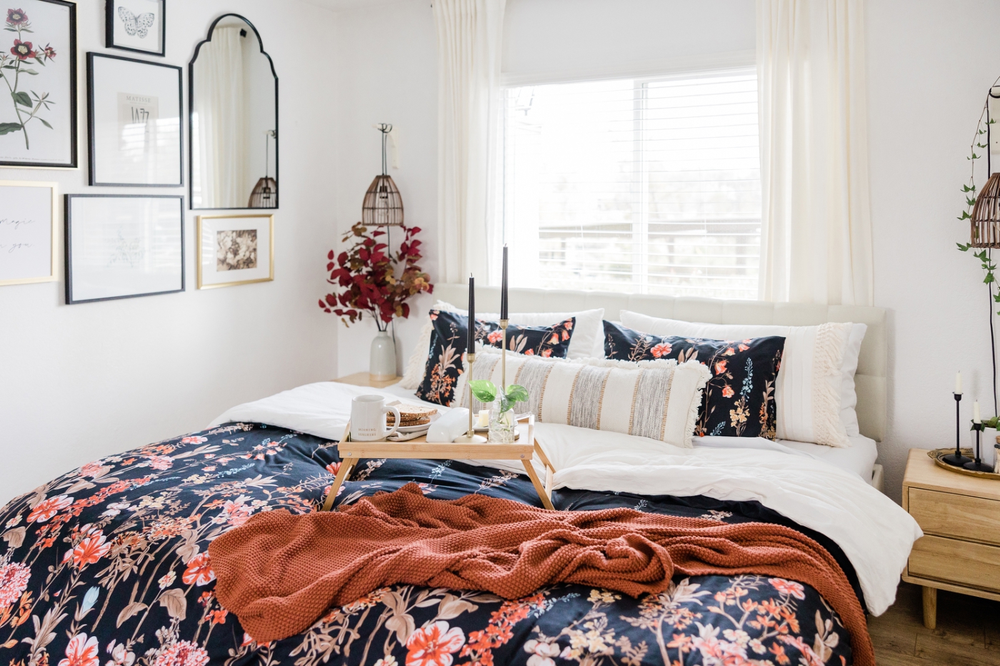 colorful floral bedspread to add color to your home